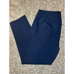 Ann Taylor Factory Navy‎ Stretch Slim Ankle Dress Pants Zip Hook Women's 10